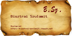 Bisztrai Szulamit névjegykártya